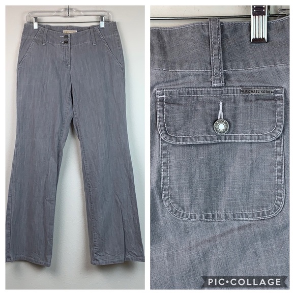 chambray denim pants
